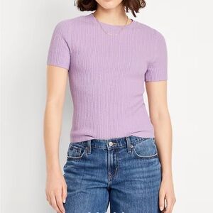 NWT Textured Bouclé Top in “Spring Wisteria” Lavender - Soft & Stretchy